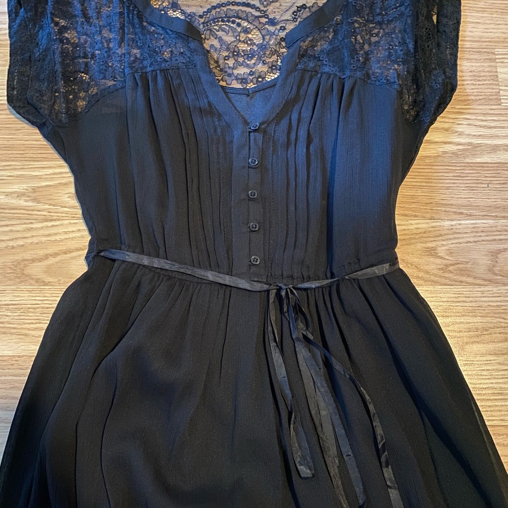American Eagle Outfitters XS Black Lace Mini Dress